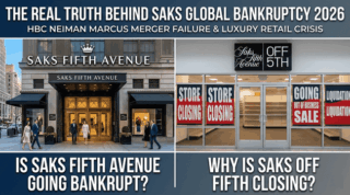 Saks Off Fifth closing and Saks Global bankruptcy 2026 news with store liquidation signs